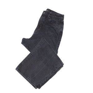 Vero Moda Women's Kathy HR Wide Cropped Black Jeans Y2K Sz 27x32